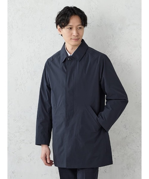 Perfect Suit FActory(パーフェクトスーツファクトリー)の「タフタワッシャー 比翼ステンカラーコート ブラック/ベージュ/ネイビー(その他アウター・メンズ・ベージュ/ネイビー/ブラック・LL/L/M)」の8枚目の写真
