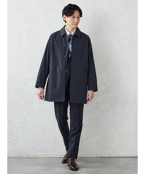 Perfect Suit FActory(パーフェクトスーツファクトリー)の「タフタワッシャー 比翼ステンカラーコート ブラック/ベージュ/ネイビー(その他アウター・メンズ・ベージュ/ネイビー/ブラック・LL/L/M)」の10枚目の写真