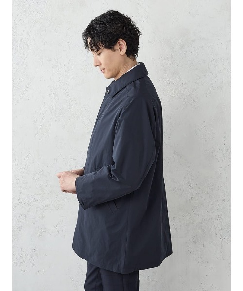 Perfect Suit FActory(パーフェクトスーツファクトリー)の「タフタワッシャー 比翼ステンカラーコート ブラック/ベージュ/ネイビー(その他アウター・メンズ・ベージュ/ネイビー/ブラック・LL/L/M)」の12枚目の写真