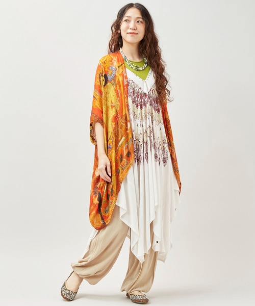 チャイハネ（チャイハネ）の「【チャイハネ】レレリアキャミワンピース サロペット2WAY（ワンピース・レディース・ブルー/ブラック/ホワイト・FREE）」の12枚目の写真