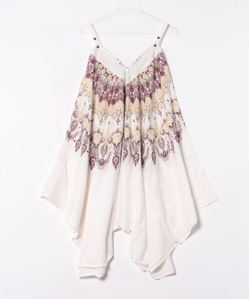 チャイハネ（チャイハネ）の「【チャイハネ】レレリアキャミワンピース サロペット2WAY（ワンピース・レディース・ブルー/ブラック/ホワイト・FREE）」の4枚目の写真