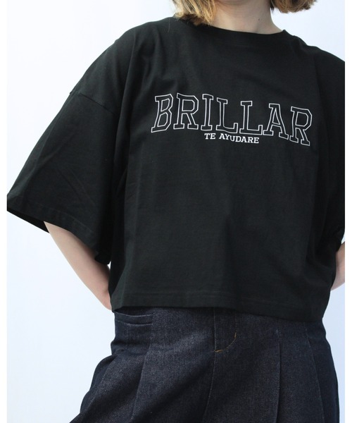 amini(アミニ)の「ロゴワイドカットソー(Tシャツ/カットソー・レディース・ブルー/オフホワイト/ブラック・MEDIUM)」の7枚目の写真
