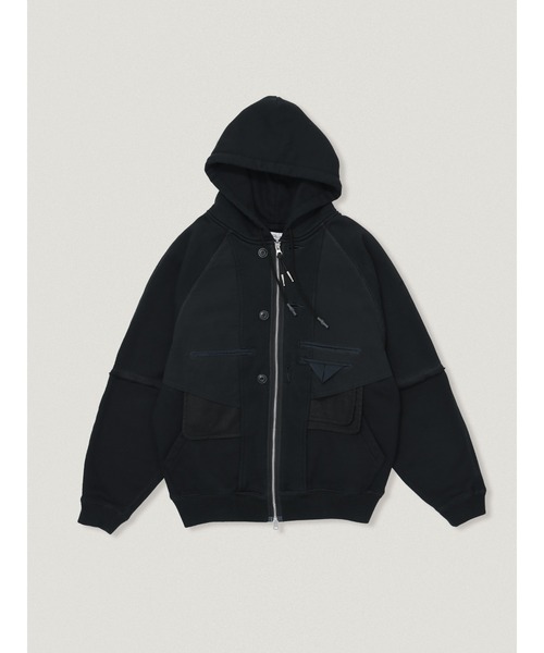 elephant TRIBAL fabrics(エレファントトライバルファブリックス)の「elephant TRIBAL fabrics Inside Out Zip Hoodie(パーカー・メンズ・ブラック/グレー・2/1)」の2枚目の写真