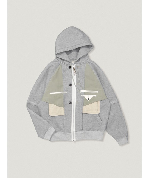 elephant TRIBAL fabrics(エレファントトライバルファブリックス)の「elephant TRIBAL fabrics Inside Out Zip Hoodie(パーカー・メンズ・ブラック/グレー・2/1)」の7枚目の写真