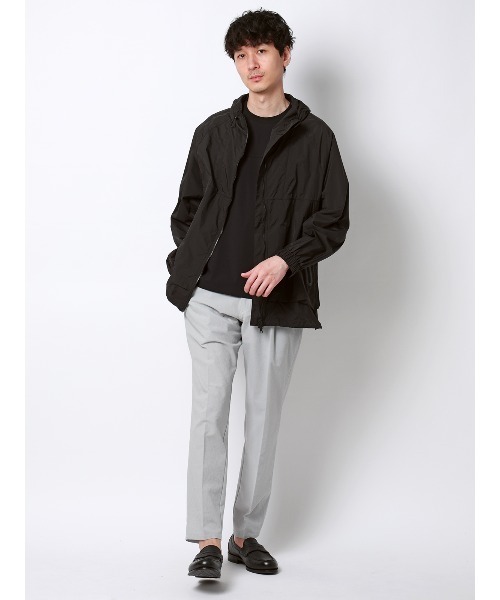 SUIT SQUARE（スーツスクエア）の「FLAT フードアウター ウォッシャブル UVカット 軽量 ナイロンワッシャー 無地（その他アウター・メンズ・ブラック/ブルー・M/L）」の13枚目の写真