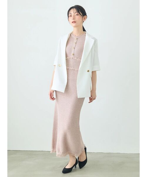 TONAL(トーナル)の「サマーツイードリブニットワンピース(ワンピース・レディース・ブラウン/ピンク/グレー・MEDIUM)」の19枚目の写真