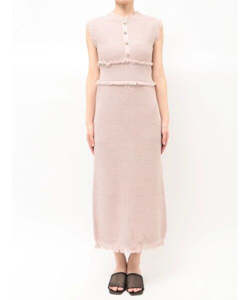 TONAL(トーナル)の「サマーツイードリブニットワンピース(ワンピース・レディース・ブラウン/ピンク/グレー・MEDIUM)」の16枚目の写真