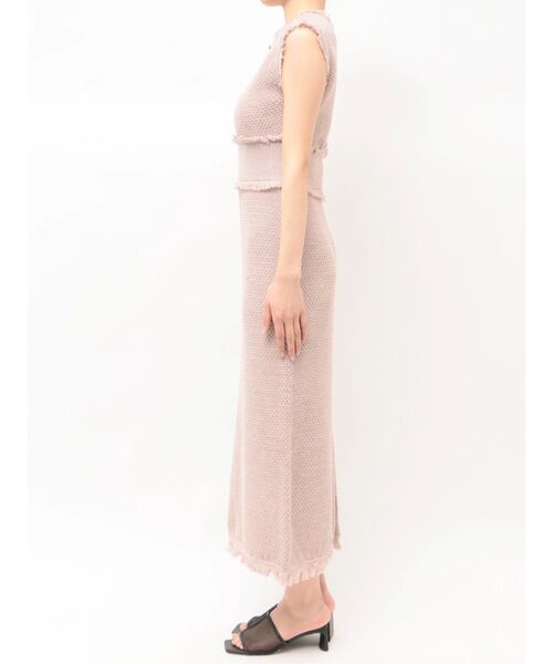 TONAL(トーナル)の「サマーツイードリブニットワンピース(ワンピース・レディース・ブラウン/ピンク/グレー・MEDIUM)」の15枚目の写真