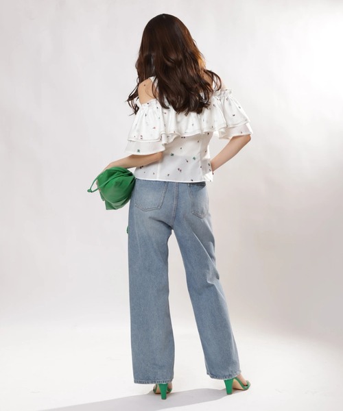 JUSGLITTY（ジャスグリッティー）の「プチボヌールブラウス（シャツ/ブラウス・レディース・ライトブルー/ホワイト系その他・1/2）」の20枚目の写真