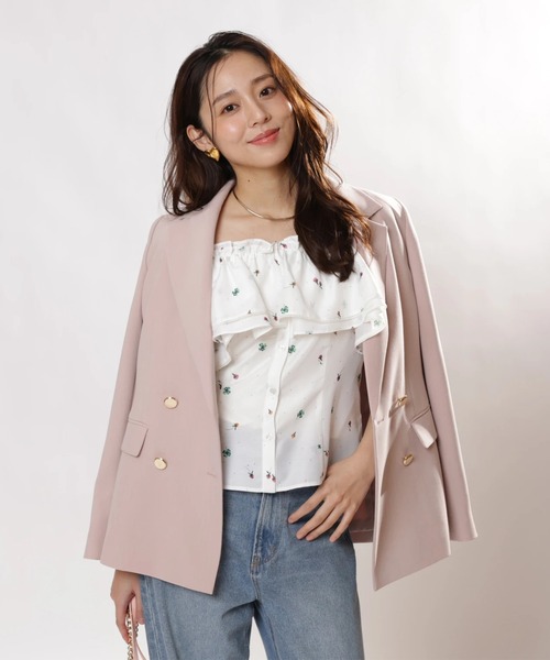 JUSGLITTY（ジャスグリッティー）の「プチボヌールブラウス（シャツ/ブラウス・レディース・ライトブルー/ホワイト系その他・1/2）」の22枚目の写真