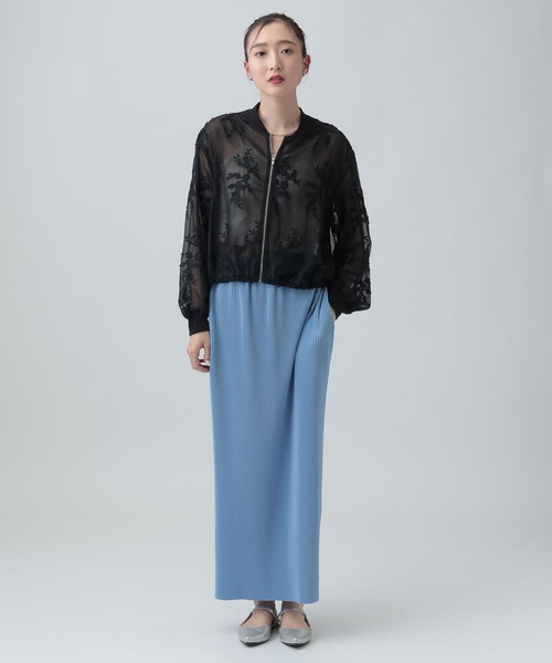 LEPSIM（レプシィム）の「3Dレースギャザーブルゾン　653985（ブルゾン・レディース・ブラウン/ブラック/カーキ・FREE）」の9枚目の写真