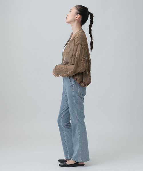 LEPSIM（レプシィム）の「3Dレースギャザーブルゾン　653985（ブルゾン・レディース・ブラウン/ブラック/カーキ・FREE）」の16枚目の写真