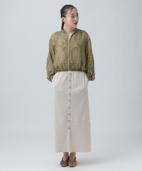 LEPSIM（レプシィム）の「3Dレースギャザーブルゾン　653985（ブルゾン・レディース・ブラウン/ブラック/カーキ・FREE）」の20枚目の写真