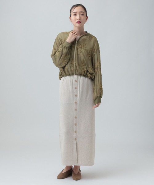 LEPSIM（レプシィム）の「3Dレースギャザーブルゾン　653985（ブルゾン・レディース・ブラウン/ブラック/カーキ・FREE）」の21枚目の写真