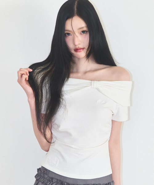 ILLIGO(イリゴ)の「ボウオフショルダーティー ホワイト(Tシャツ/カットソー・レディース・その他・OS)」の8枚目の写真