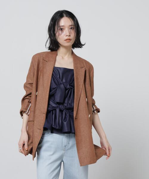European Flax ダブル6Bジャケット(セットアップ可)（テーラード
