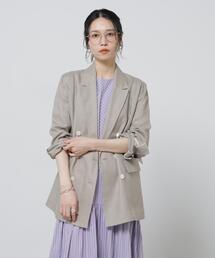 NANO universe（ナノユニバース）の「European Flax ダブル6Bジャケット(セットアップ可)（テーラードジャケット）」