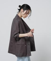 NANO universe（ナノユニバース）の「European Flax ダブル6Bジャケット(セットアップ可)（テーラードジャケット）」