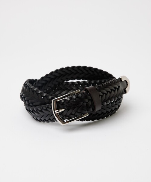 ABAHOUSE（アバハウス）の「Puntale Leather Plain Belt / ウエスタンベルト/プンターレ レザーメッシュベルトレザーメッシュベルト/ユニセックス（ベルト・メンズ・ブラック/ダークブラウン・フリー）」の2枚目の写真