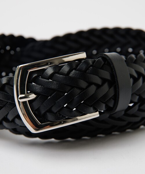 ABAHOUSE（アバハウス）の「Puntale Leather Plain Belt / ウエスタンベルト/プンターレ レザーメッシュベルトレザーメッシュベルト/ユニセックス（ベルト・メンズ・ブラック/ダークブラウン・フリー）」の4枚目の写真