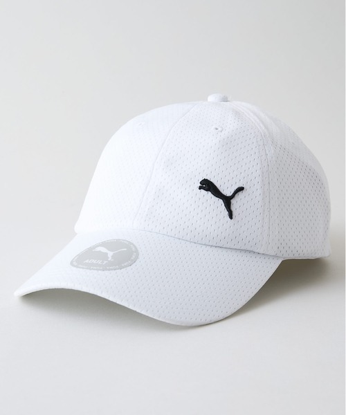 PUMA（プーマ）の「【PUMA/プーマ】ワンポイント刺繍メッシュキャップ（キャップ・メンズ・ホワイト/ブラック/ネイビー・FREE）」の2枚目の写真