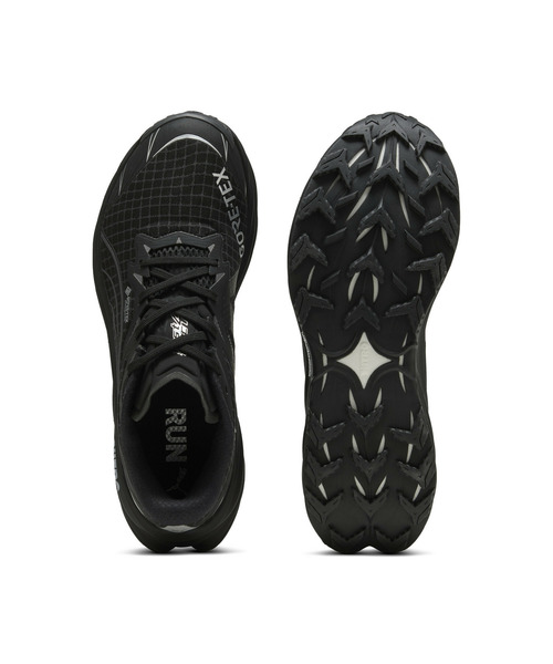 PUMA(プーマ)の「PUMA プーマ メンズ ファスト トラック ニトロ 4 ゴアテックス ランニングシ(スニーカー・メンズ・ブラック×シルバー・27.5cm/27.0cm/28.0cm/29.0cm/28.5cm/26.5cm/26.0cm/25.5cm)」の4枚目の写真