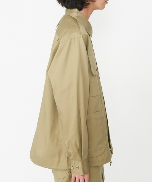 Dickies(ディッキーズ)の「Dickies/ディッキーズ G.W.C オーバーサイズワークシャツ長袖/ワークシャツ(シャツ/ブラウス・メンズ・ヘザーグレー/ベージュ/ブラック・MEDIUM/LARGE/X-LARGE)」の6枚目の写真