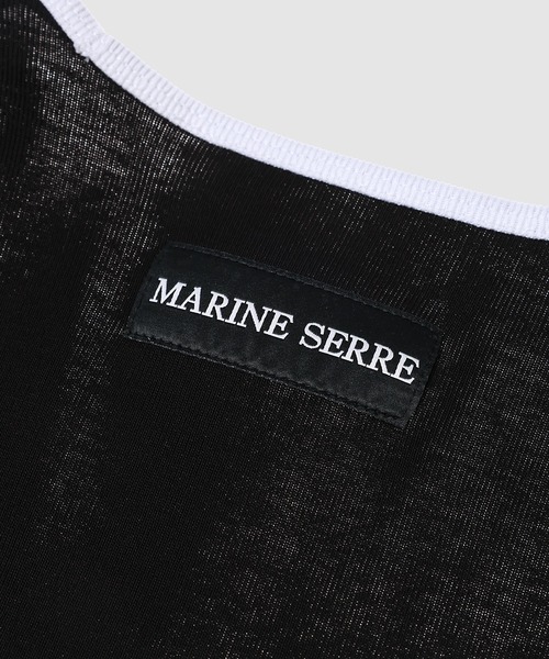 MARINE SERRE（マリーン・セル）の「COTTON BICOLOR JERSEY LS ROUNDNECK T-SHIRT（Tシャツ/カットソー・レディース・ホワイト/ブラック・XS/S/M）」の6枚目の写真