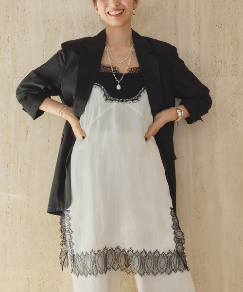 VERMEIL par iena(ヴェルメイユパーイエナ)の「《手洗い可》Airy テーラードジャケット(テーラードジャケット・レディース・ブラック/カーキ・36/38)」の4枚目の写真