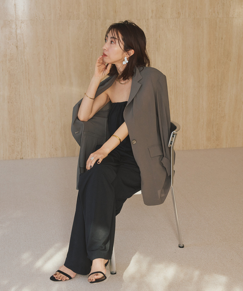 VERMEIL par iena(ヴェルメイユパーイエナ)の「《手洗い可》Airy テーラードジャケット(テーラードジャケット・レディース・ブラック/カーキ・36/38)」の14枚目の写真