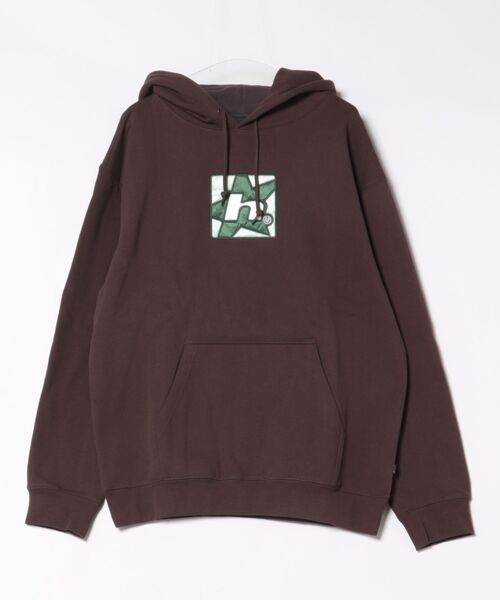 HUF(ハフ)の「HUF 長袖パーカー 裏起毛(パーカー・メンズ・ブラウン系その他・MEDIUM/LARGE)」の1枚目の写真