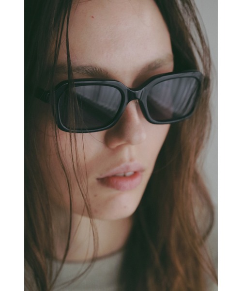 aim × MANOF コラボ サングラス美品 ブラック マノフ aim×MANOF RECTANGLE SHAPE SUNGLASSES（サングラス）｜MANOF（マノフ