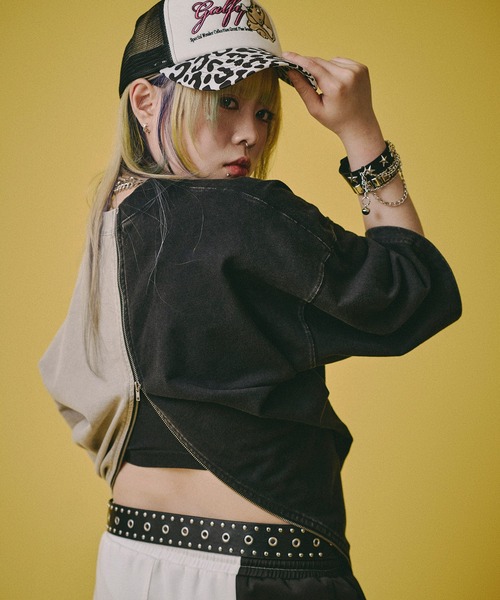 GALFY（ガルフィー）の「【GALFY/ガルフィー】ハーフ＆ハーフ Tee（Tシャツ/カットソー・メンズ・ブラック/グレー・XL/L/M）」の21枚目の写真