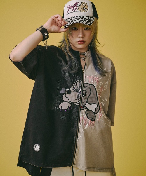 GALFY（ガルフィー）の「【GALFY/ガルフィー】ハーフ＆ハーフ Tee（Tシャツ/カットソー・メンズ・ブラック/グレー・XL/L/M）」の20枚目の写真