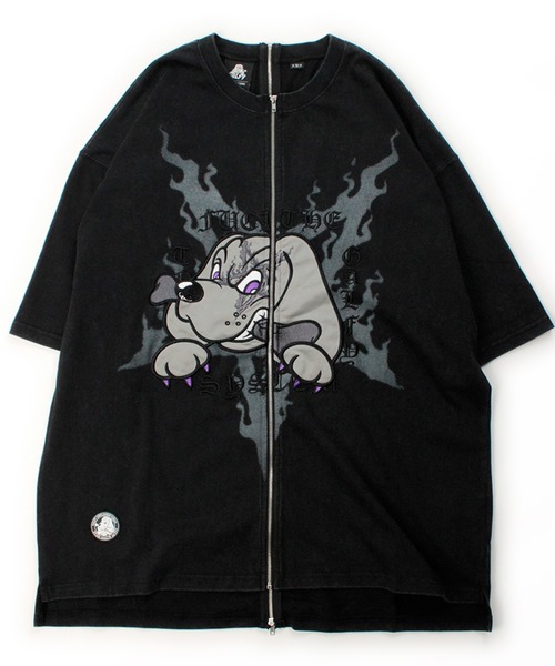 GALFY（ガルフィー）の「【GALFY/ガルフィー】ハーフ＆ハーフ Tee（Tシャツ/カットソー・メンズ・ブラック/グレー・XL/L/M）」の3枚目の写真
