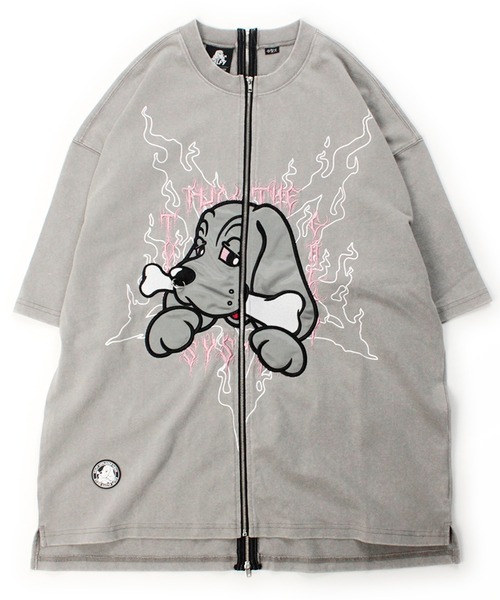 GALFY（ガルフィー）の「【GALFY/ガルフィー】ハーフ＆ハーフ Tee（Tシャツ/カットソー・メンズ・ブラック/グレー・XL/L/M）」の5枚目の写真