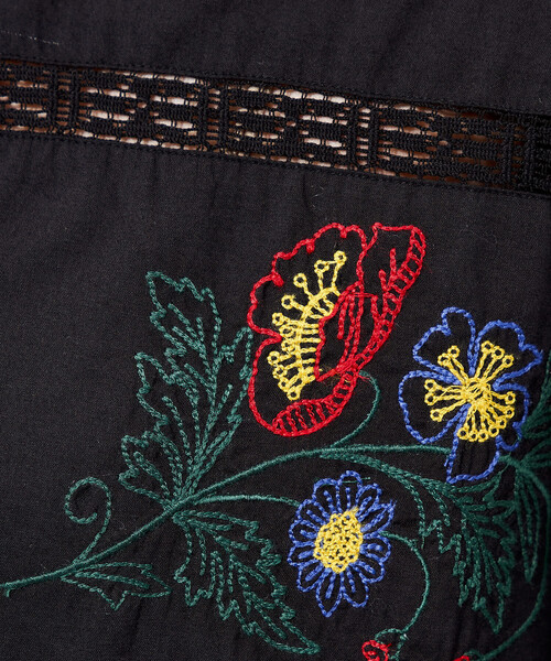 FREAK'S STORE(フリークスストア)の「インド パッチワーク刺繍 イージーパンツ<セットアップ対応>(その他パンツ・レディース・ブラウン/サックスブルー/ブラック/オフホワイト・フリ-)」の13枚目の写真