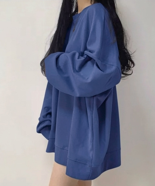 VIVID LADY(ビビッドレディー)の「スウェット チュニック トップス(スウェット・レディース・パープル/ベージュ/ピンク/マスタード/ブルー/グレー/ライトグレー/ホワイト/ワイン/ブラック/チャコールグレー/ライトブルー・FREE)」の16枚目の写真