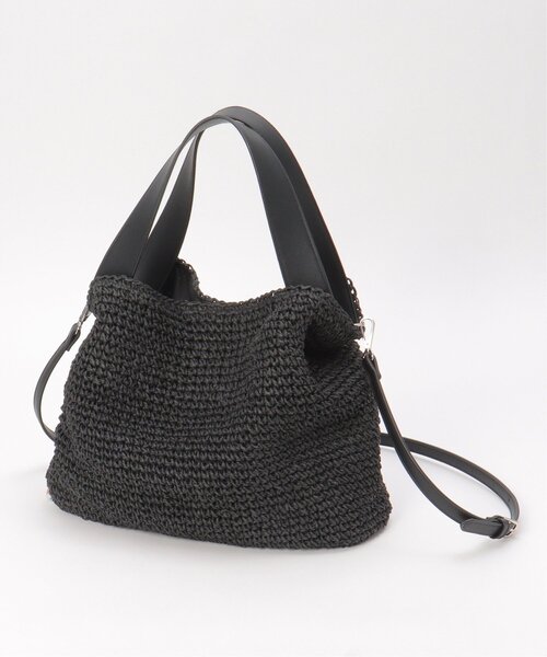 notch.(ノッチ)の「COOCO A4ペーパー2WAYバッグ(かごバッグ・レディース・ブラック/グリーン/キャメル・ONESIZE)」の10枚目の写真