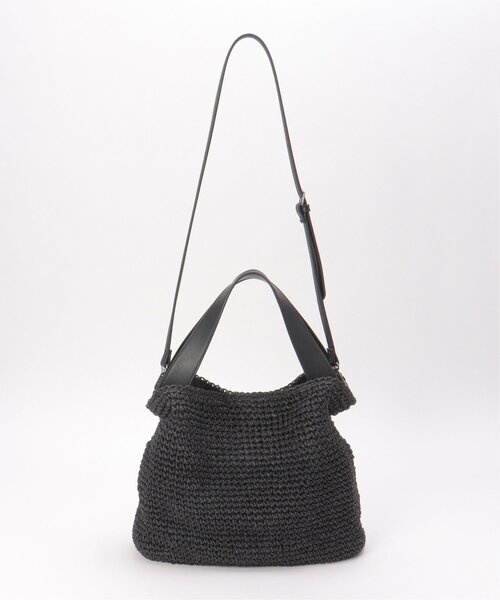 notch.(ノッチ)の「COOCO A4ペーパー2WAYバッグ(かごバッグ・レディース・ブラック/グリーン/キャメル・ONESIZE)」の12枚目の写真