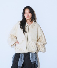 フラワー ジップアップニットジャケット TINA：JOJUN（その他アウター
