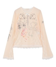 Candy Stripper（キャンディストリッパー）の「MAGICAL GIRL TATTOO LACE トップス（Tシャツ/カットソー）」