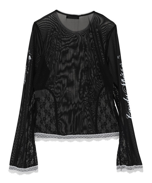 Candy Stripper(キャンディストリッパー)の「MAGICAL GIRL TATTOO LACE トップス(Tシャツ/カットソー・レディース・オフホワイト/ブラック/ベージュ・FREE)」の11枚目の写真