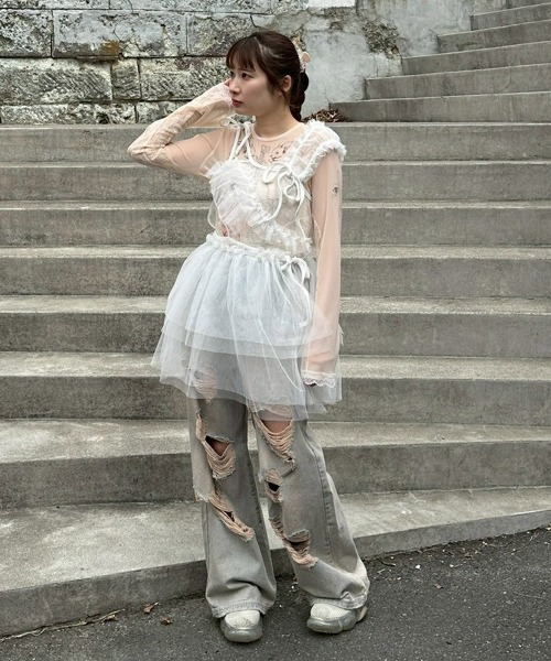セール】MAGICAL GIRL TATTOO LACE トップス（Tシャツ/カットソー
