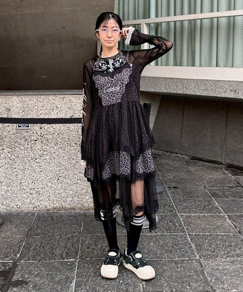 Candy Stripper(キャンディストリッパー)の「MAGICAL GIRL TATTOO LACE トップス(Tシャツ/カットソー・レディース・オフホワイト/ブラック/ベージュ・FREE)」の15枚目の写真