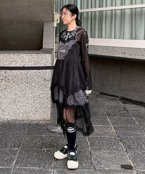 Candy Stripper(キャンディストリッパー)の「MAGICAL GIRL TATTOO LACE トップス(Tシャツ/カットソー・レディース・オフホワイト/ブラック/ベージュ・FREE)」の14枚目の写真