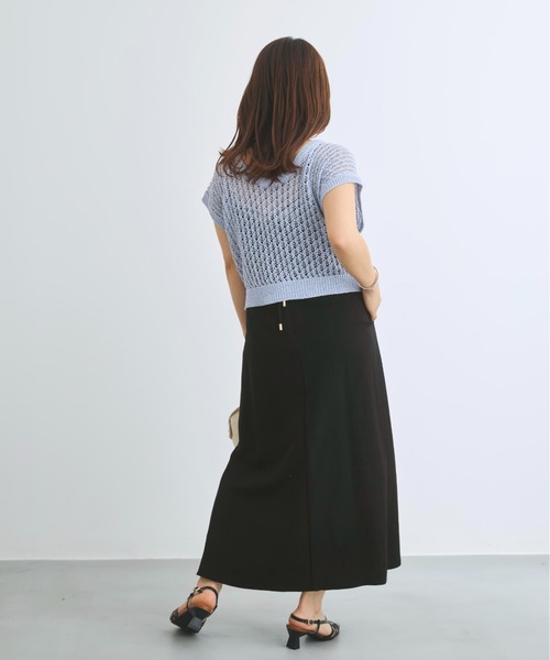COHINA（コヒナ）の「レイヤードデザインキャミワンピース 【低身長・小柄女性】（ワンピース・レディース・ブラック/グリーン/ベージュ・SHORT/REGULAR）」の9枚目の写真