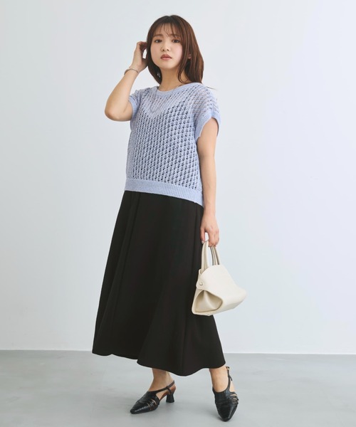 COHINA（コヒナ）の「レイヤードデザインキャミワンピース 【低身長・小柄女性】（ワンピース・レディース・ブラック/グリーン/ベージュ・SHORT/REGULAR）」の8枚目の写真