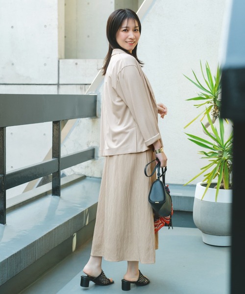COHINA（コヒナ）の「レイヤードデザインキャミワンピース 【低身長・小柄女性】（ワンピース・レディース・ブラック/グリーン/ベージュ・SHORT/REGULAR）」の11枚目の写真