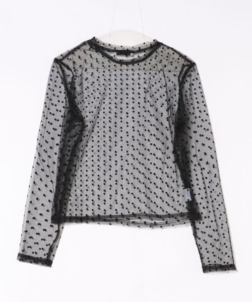 NO WAY(ノーウェイ)の「/Bz/ドットシアーカットオフカットソー 長袖 Y2K(MA/EK151)(Tシャツ/カットソー・レディース・ブラック/ホワイト・FREE)」の21枚目の写真